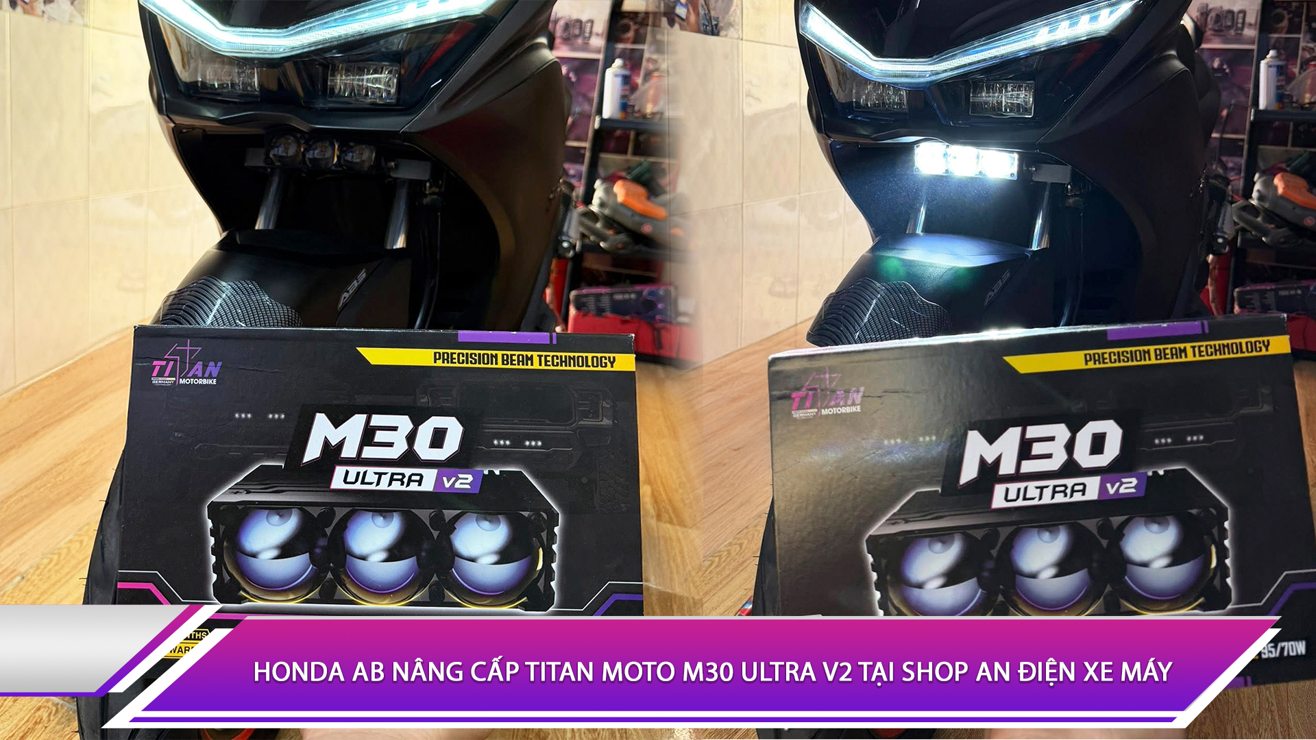 Honda AB nâng cấp Titan Moto M30 Ultra V2 tại Shop An Điện Xe Máy